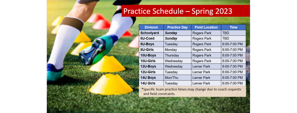 Practice Schedule